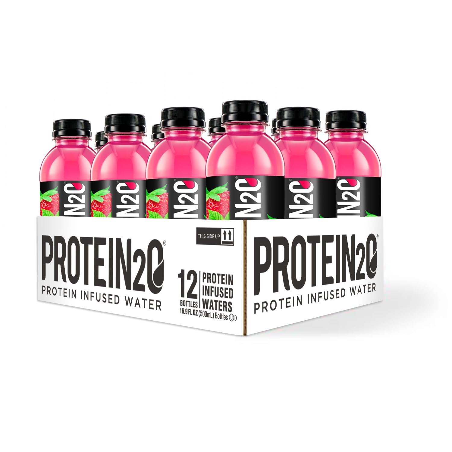 Protein2o 15g Whey Protein Isolate Infused Water, Ready To Drink, Sugar Free, Gluten Free, Lactose Free, Harvest Grape, 16.9 oz Bottle (Pack of 12)