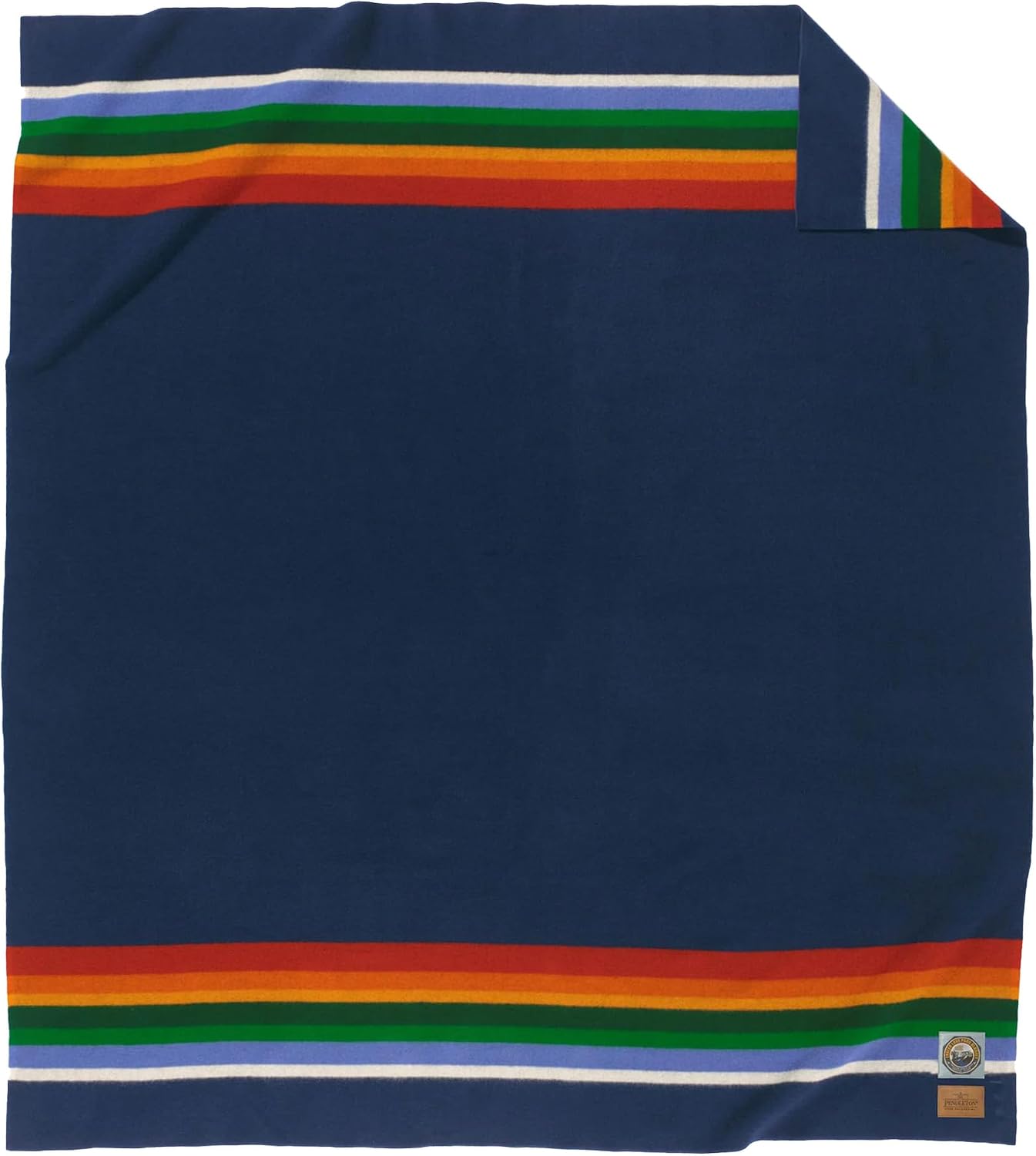Pendleton National Park Blanket Full 80" x 90", 100% Wool | Iconic Park Stripes Collectible Keepsake - Glacier