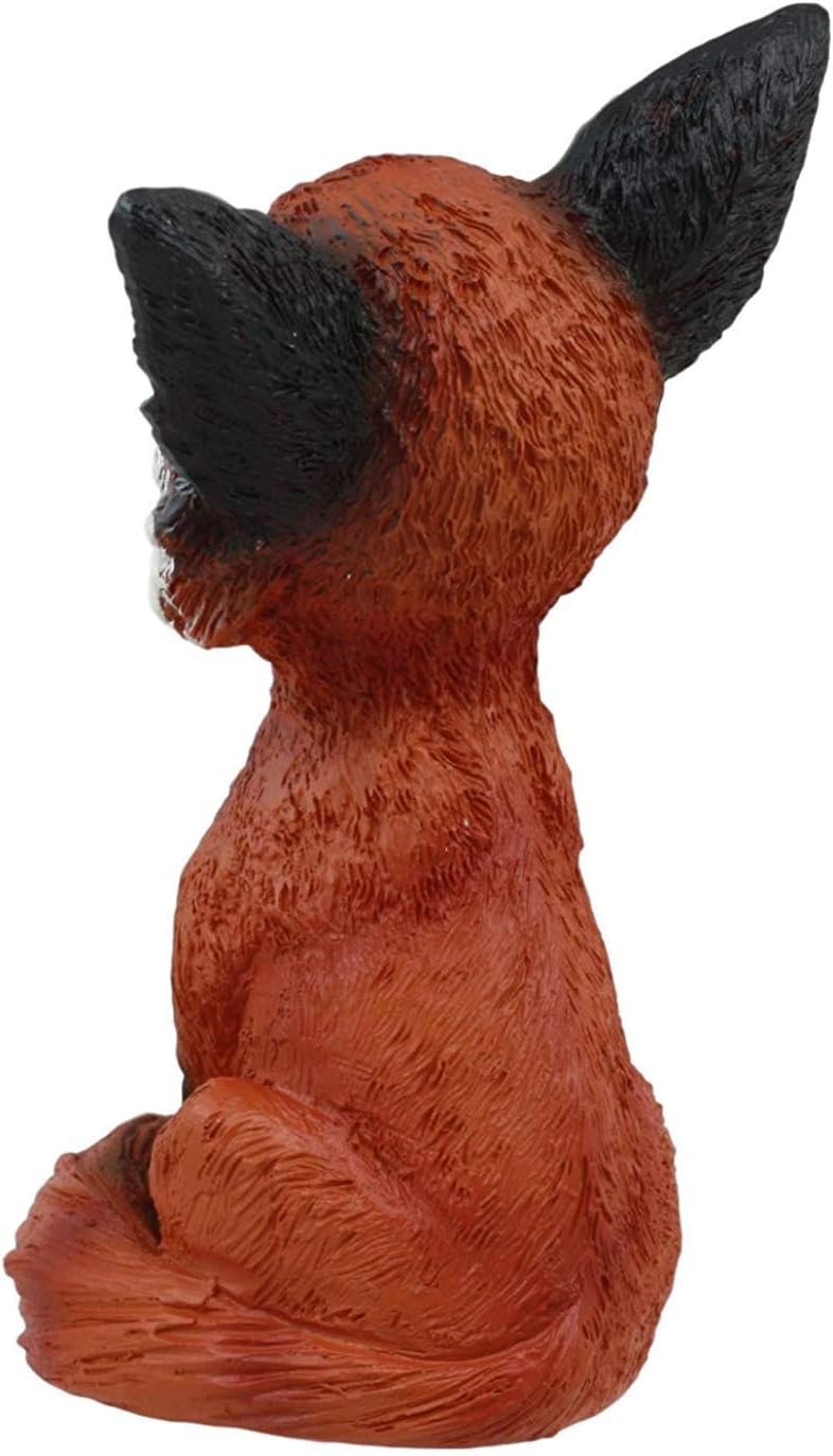 SUMMIT COLLECTION YTC Brown and Black Smiling Fox TeeHee Themed Decorative Figurine Statue