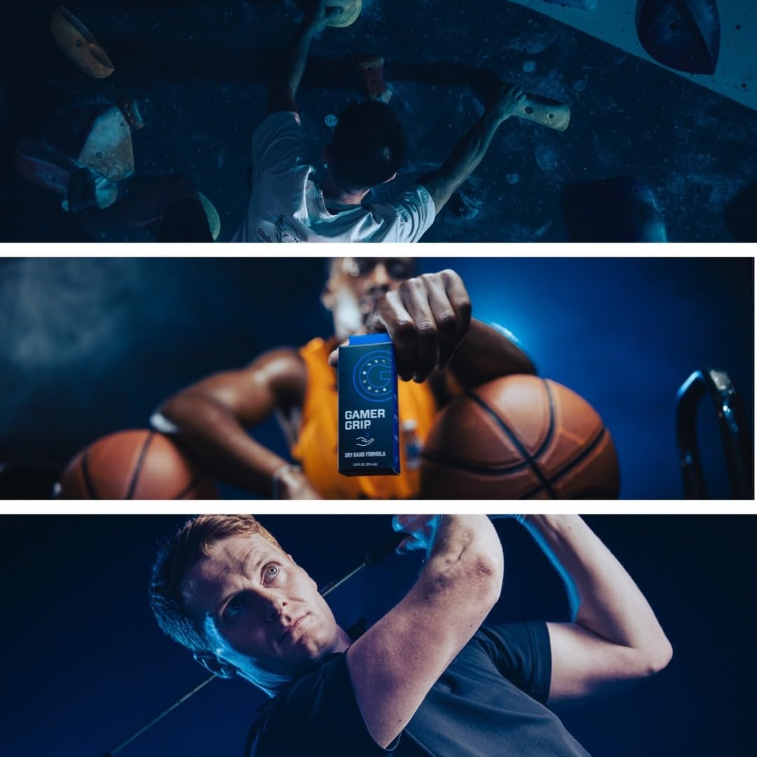 Gamer Grip Gaming Cream for Sweaty Hands | Chalk-Free Liquid Formula, Improve Performance, Control & Precision, Made in USA