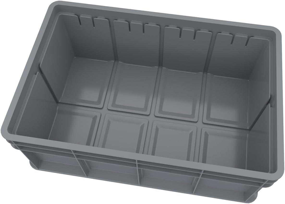 Akro-Mils 38358 Heavy-Duty Stacking Multi-Load Straight Wall Container Shuttle Tote for ASRS Automated Storage and Retrieval Systems