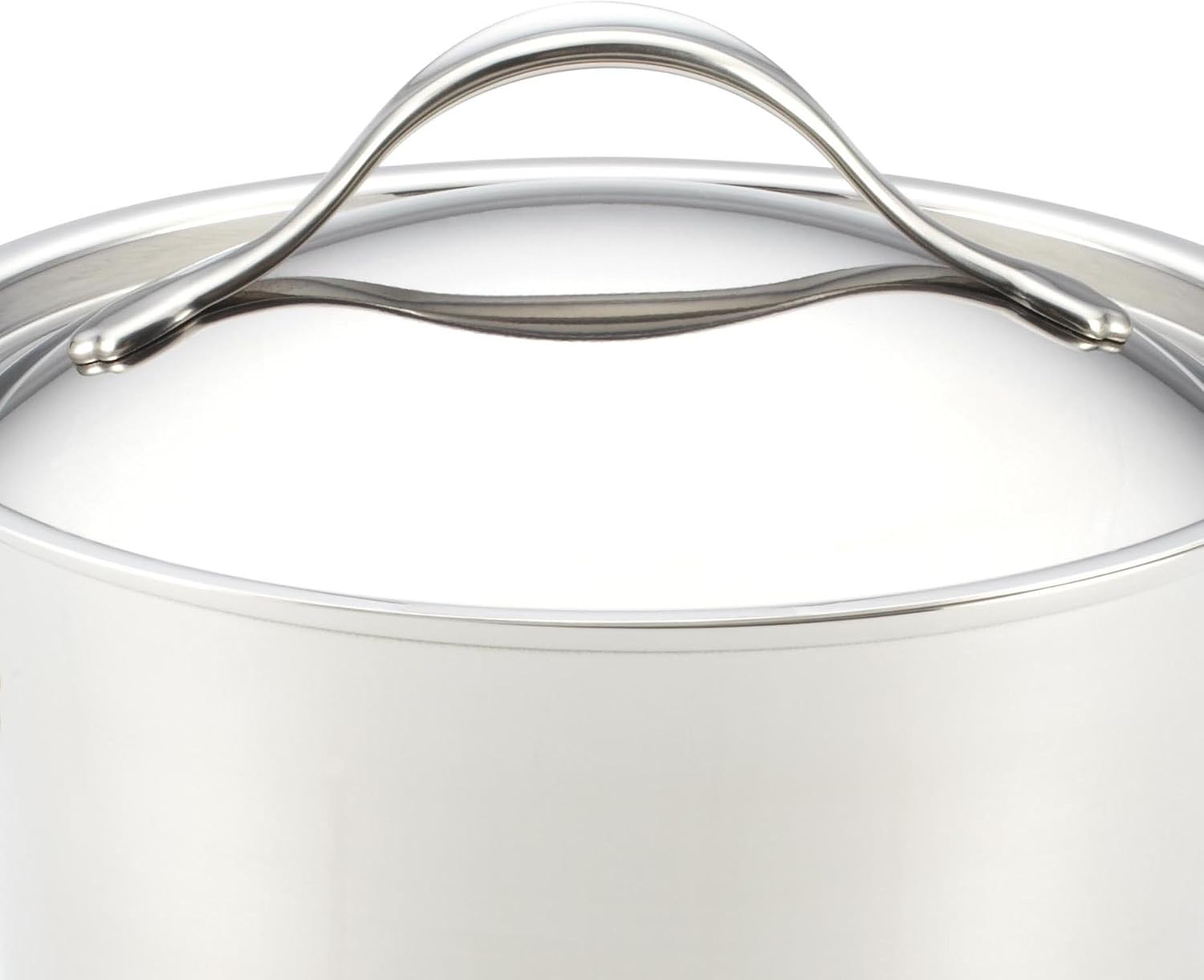 Anolon Nouvelle Stainless Steel Cookware Pots and Pans Set, 10 Piece | Stainless Steel Cookware Set with Lids, Oven Safe to 500°F, Durable Everyday Cooking, Dishwasher Safe