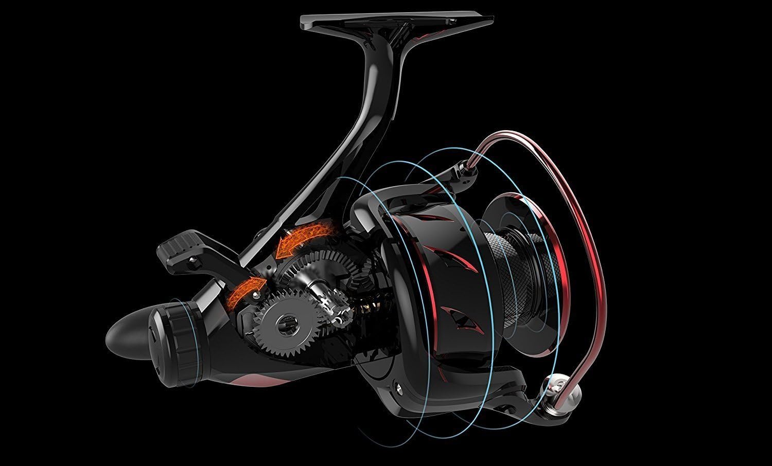 KastKing Sharky Baitfeeder III Spinning Reels with 5.5:1 Gear Ratio | Max Drag: 26.5 lb, 10+1 BB, 16.6 oz, CNC Aluminum Spool, Carbon Fiber Drag for Live Liner, Comes with Graphite Spool