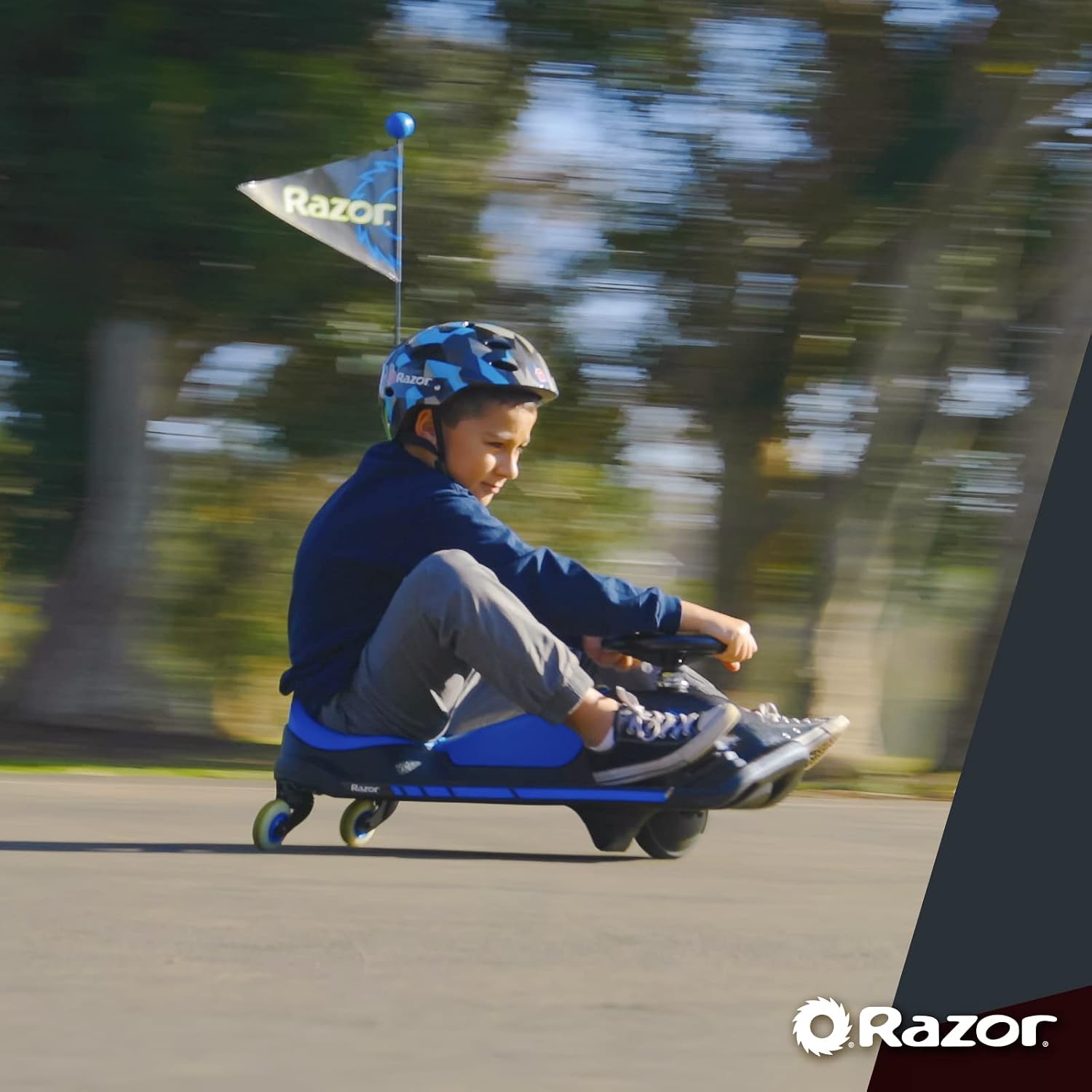Razor Crazy Cart Shift Electric Go Kart for Kids Ages 6+ - 12V Drifting System, High/Low Speed Switch, Simplified Drifting, Riders up to 120 lbs