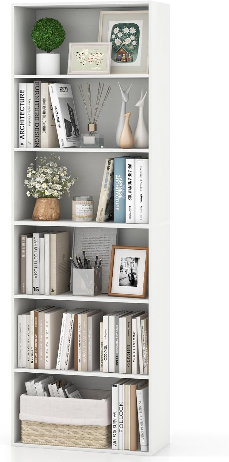 Giantex 8-Cube Bookcase, 3-Tier Cubby Bookshelf, Horizontal Vertical Display Rack with Anti-Tipping Kits, Modern Storage Organizer Shelf Unit for Bedroom, Living Room, Study (Natural, 8-Cube)
