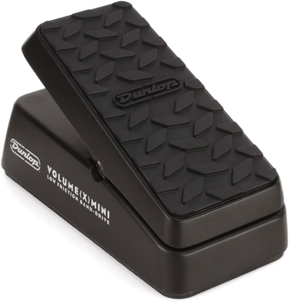 Jim Dunlop DVP4 Volume (X) Mini Pedal for Electric Guitars Bundle with 2-Pack of Pedal Patch Cables