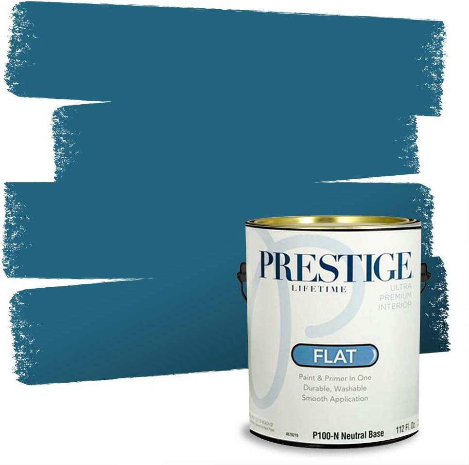 Prestige Paints E400-P-SW6506 Exterior Paint and Primer in One, 1-Gallon, Satin, Comparable Match of Sherwin Williams Vast, 1 Gallon, SW45-Vast Sky