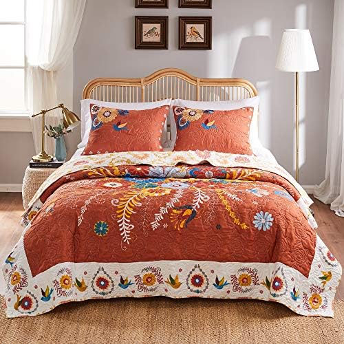 Greenland Home Barefoot Bungalow Topanga Quilt Set, 3-Piece Full/Queen, Multi