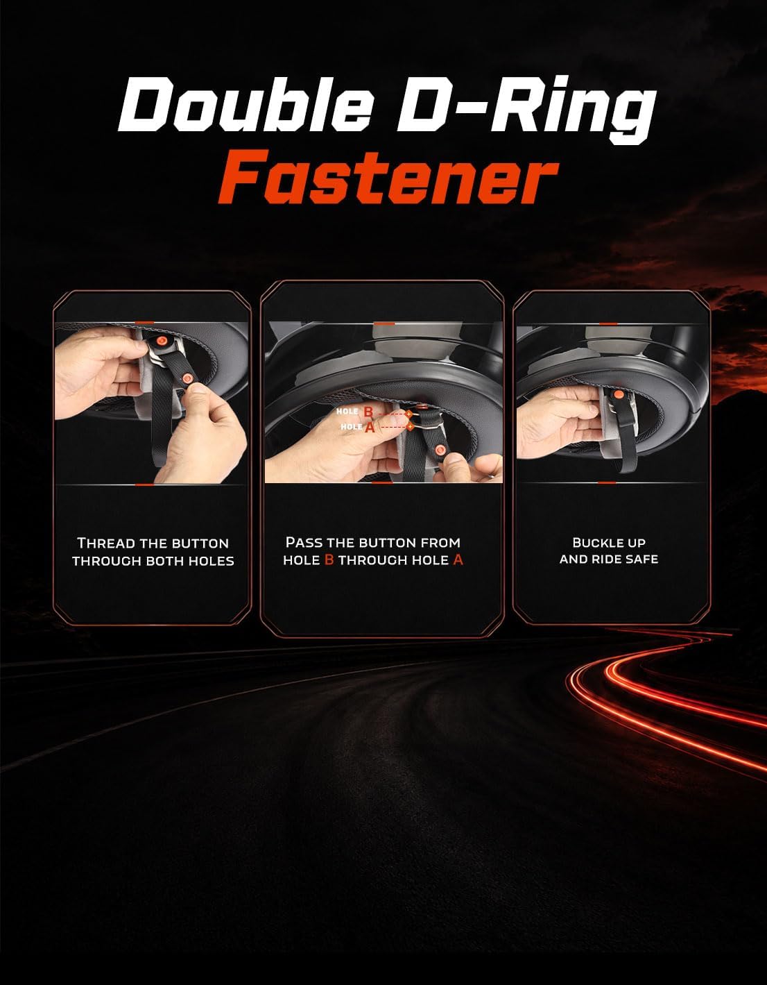 TCMT Full Face Helmet for Adult Men & Women, DOT Approved