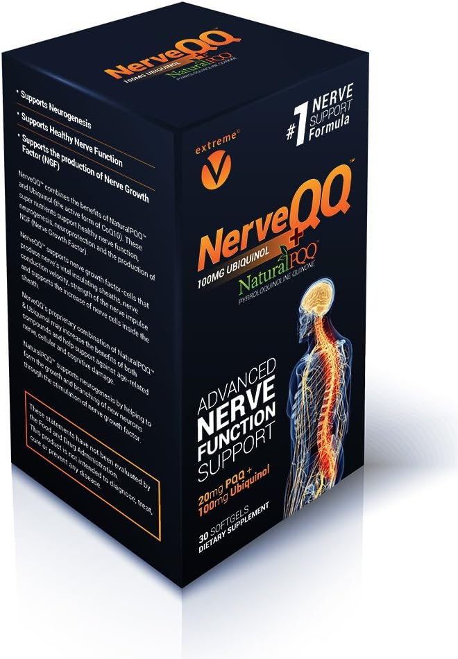 NerveQQ Ultra Advanced Formula Neuropathy Support - #1 Recommended Nerve Growth Factor (NGF) Health and Function. 100mg of Ubiquinol (QH) Plus