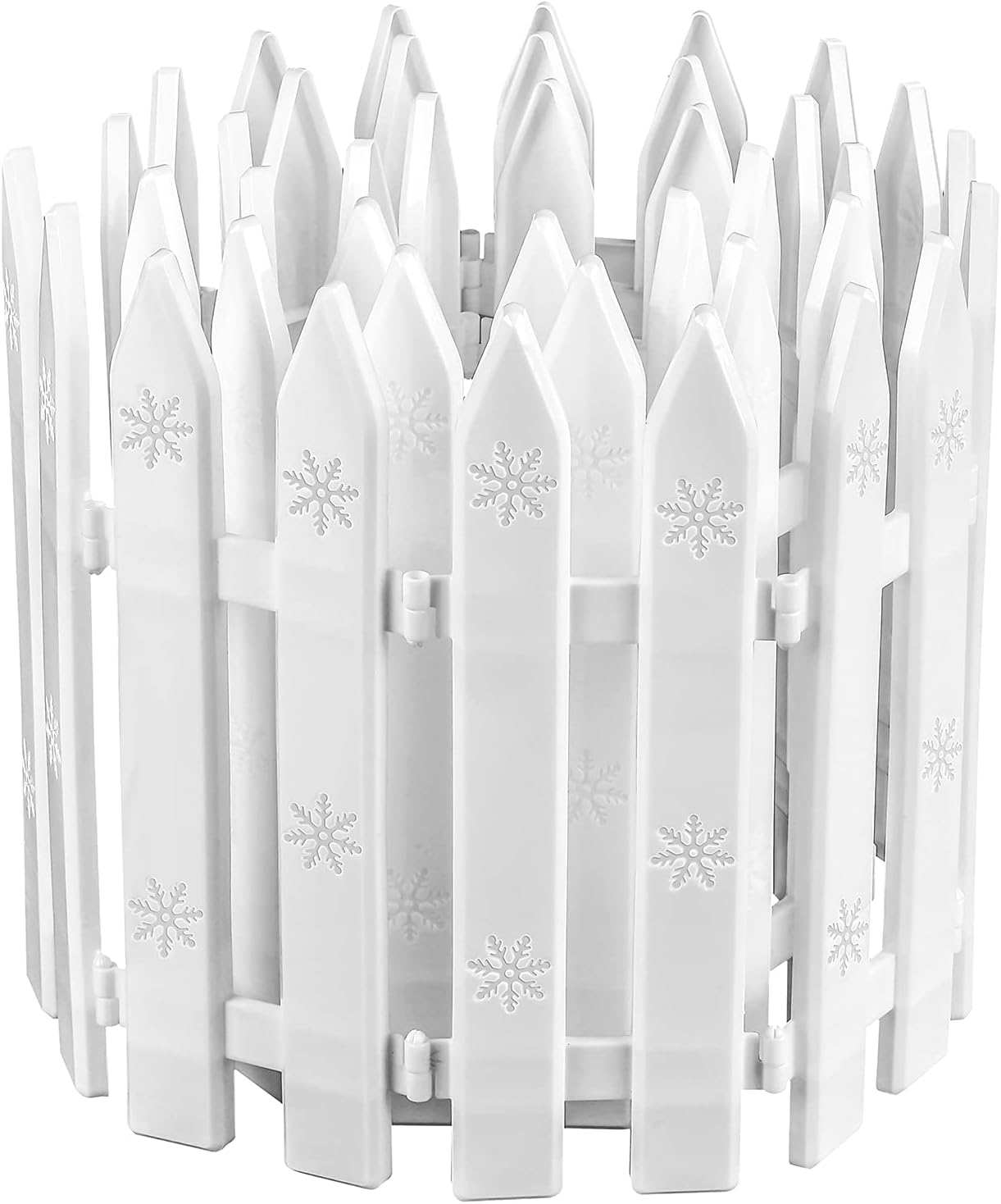 URATOT 20 Pieces Christmas Tree Thick White Plastic Picket Fence for Pets and Kids - Party, Garden, Home Decoration, 12 Inches