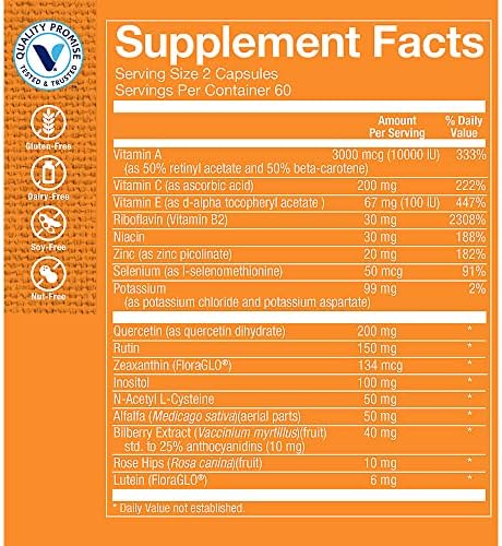 The Vitamin Shoppe Opti-Vue with FloraGLO Lutein - Eye Health & Vision Support | Comprehensive Eye Formula | 240 Capsules | Macular Health