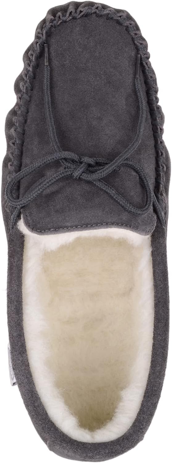 SNUGRUGS Men's Alfie Wool Lined Suede Sole Moccasin Slipper