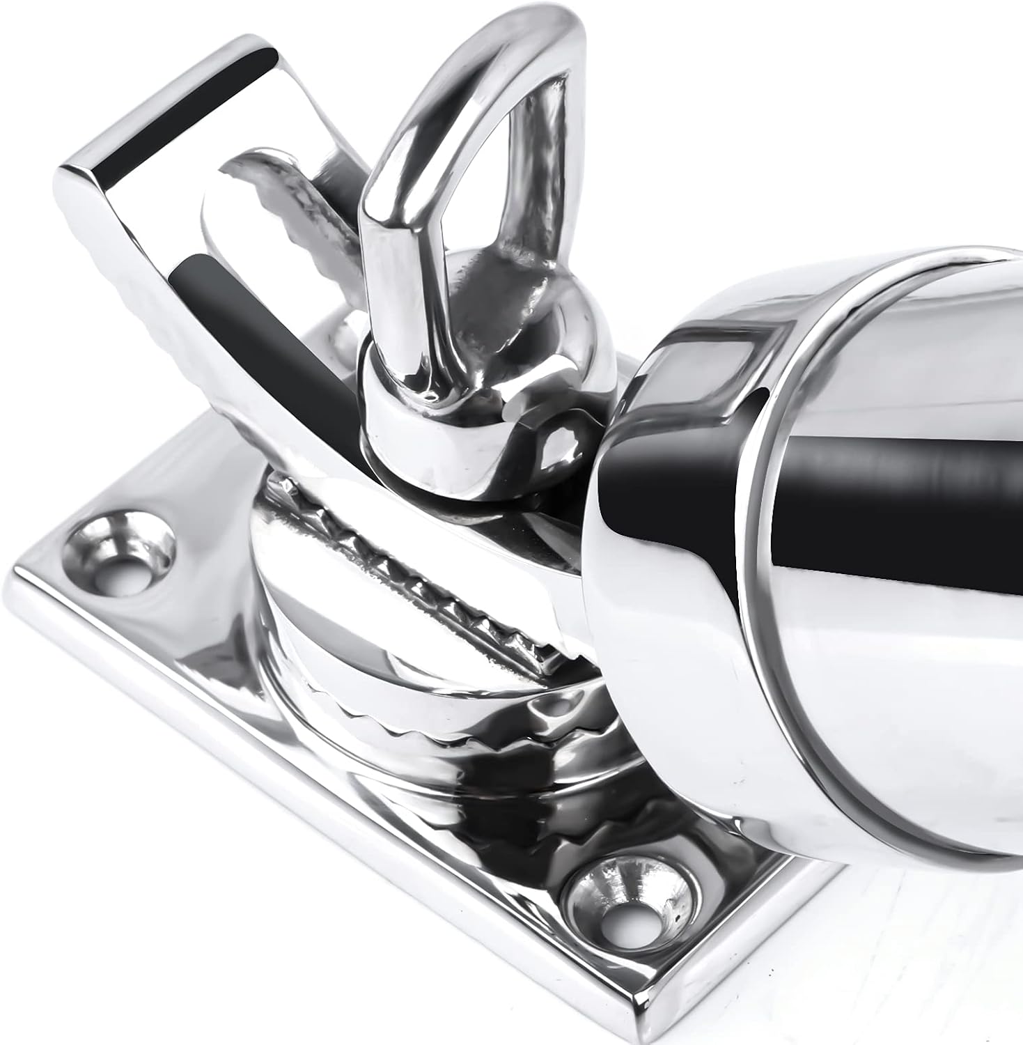 Deck Mount Fishing Rod Holder, Marine Grade Stainless Steel Adjustable Fishing Rod Holders, Support for Marine Boat Yacht