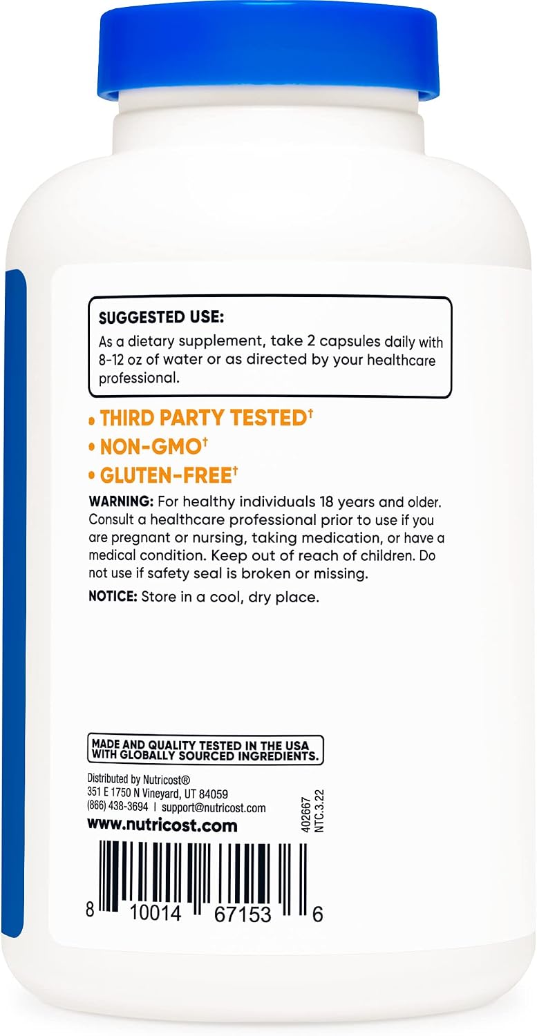 Nutricost Vitamin C with Zinc Capsules, 120 Servings, Gluten Free, GMO-Free