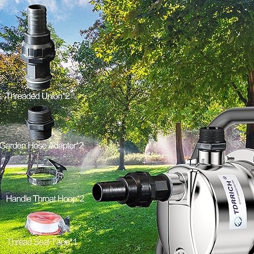 TDRRICH 1HP Water Pressure Booster Pump for Whole House