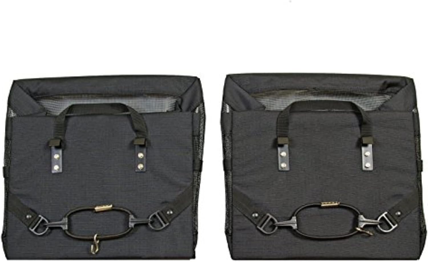 Omaha Bicycle Grocery Panniers – Foldable Bike Rack Bags & Basket for Groceries – Easy 3-Point Mounting System – Pair of Rear Bags for