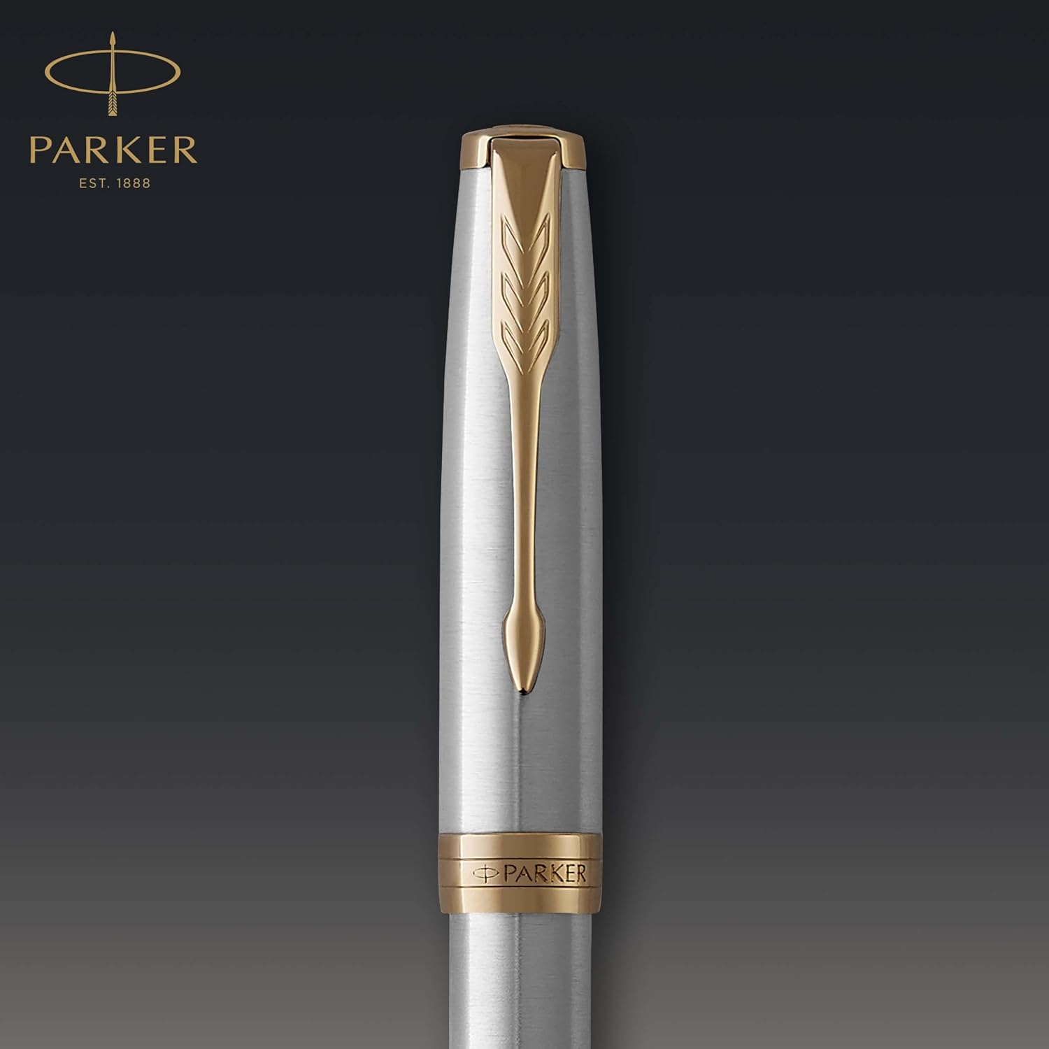 Parker Sonnet Fountain Pen, Matte Black Lacquer with Gold Trim, Medium Nib, Premium Gift Box, Ideal for Gifting