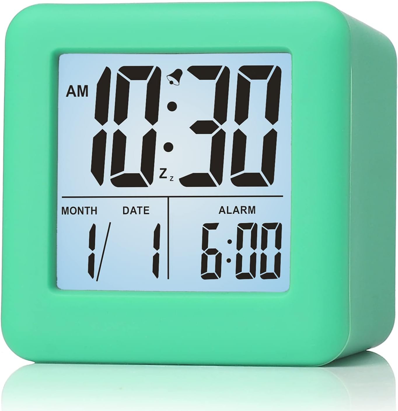Plumeet Digital Alarm Clock Kids Clock with Snooze and White Nightlight - Easy Setting Travel Alarm Clocks Display Time, Date