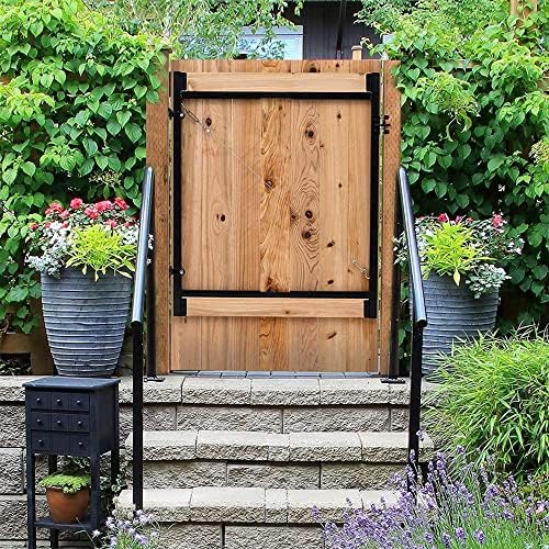 Adjust-A-Gate® AG72LTP-ZR0110 Medium - Wide Corrosion Resisting Steel Full-Frame Anti-Sag Fence Gate Kit – Fits Openings of 36" - 72"