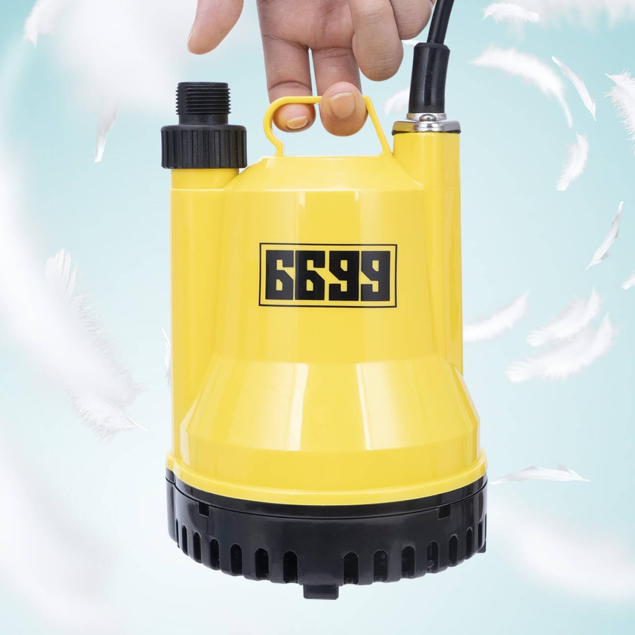 Submersible Water Pump 1/4 HP 1600GPH Thermoplastic Utility Pump Electric Portable Transfer Water Pump with 10-Foot Cord for Pool Tub Garden Pond