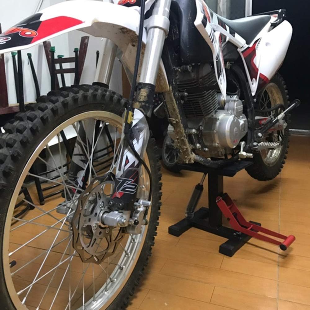 Motorcycle Jack Dirt Bike Stand Lift - Adjustable Hydraulic Lift Save Effort Hoist Table Height Lifting Stand