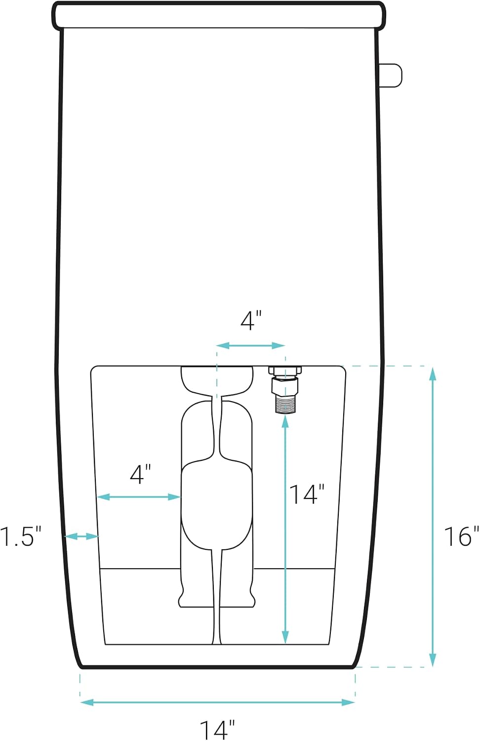 St. Tropez Comfort Height One-Piece Elongated Toilet, Vortex Dual-Flush 1.1/1.6 GPF, White Hardware