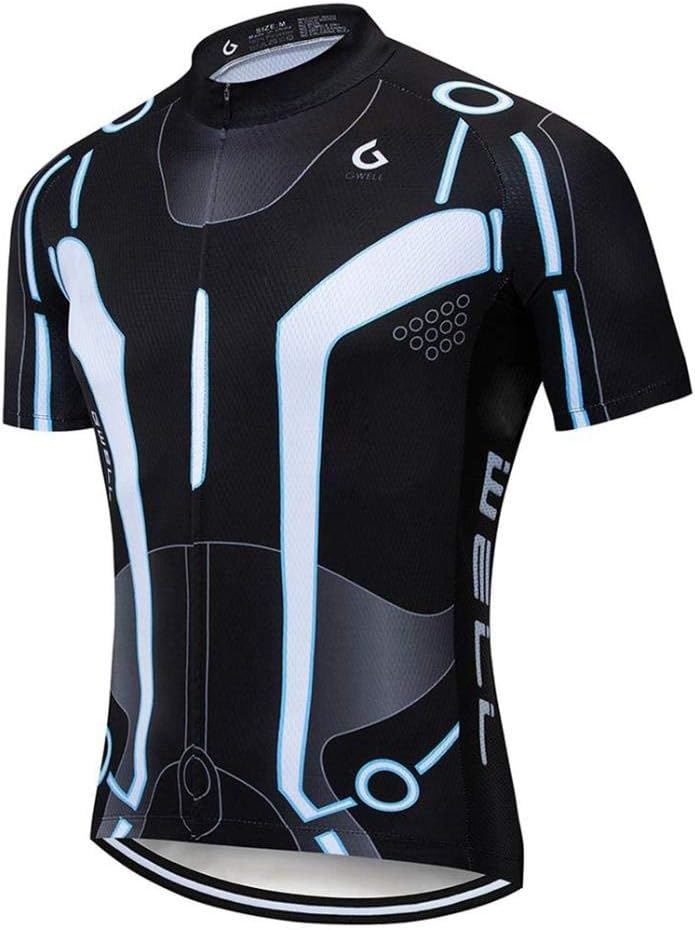 Men's Quick-Dry Cycling Jersey Set Road Bike Bicycle Shirt + Bib Shorts with 9D Gel Pad MTB Riding Clothing Kit
