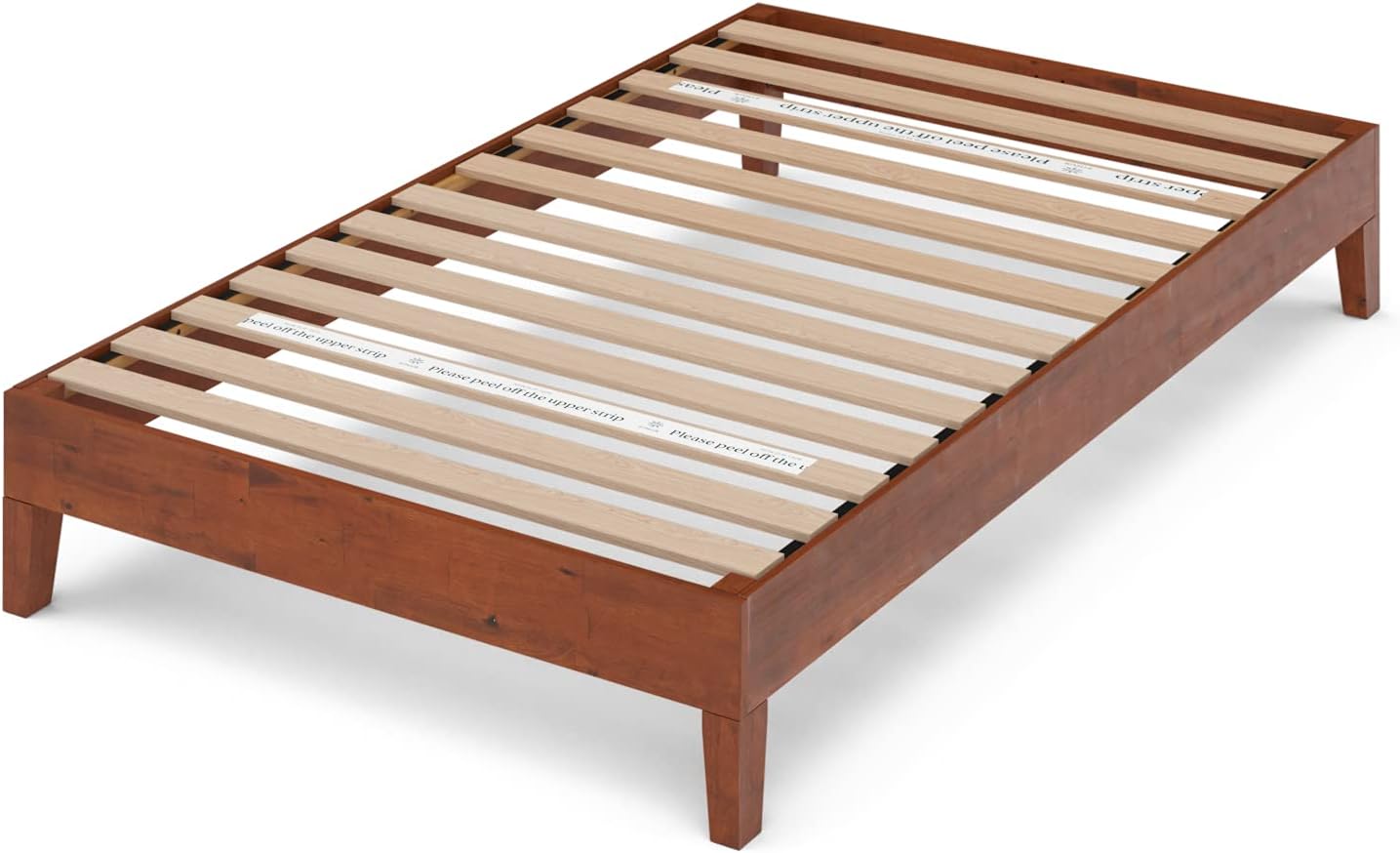 ZINUS Vivek Deluxe Wood Platform Bed Frame with Headboard, Wood Slat Support, No Box Spring Needed, Easy Assembly, Queen | Slatted Headboard, Wood Slat Support, No Box Spring Needed, Contemporary Design, Easy Assembly