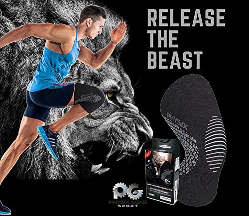 Physix Gear Knee Compression Sleeve for Men & Women - Best Compression Knee Brace for Walking, Running, Gym, Basketball, Weightlifting,Workout, Sports - Knee sleeves Support Compression & Stability