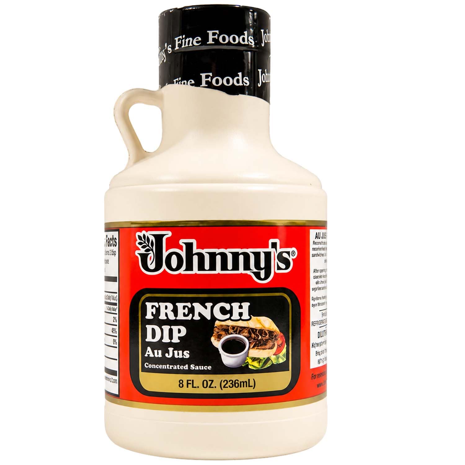 Johnny's - French Dip Au Jus Concentrated Sauce - 8 fl oz | Concentrated Au Jus Sauce, Great For French Dip Sandwiches, Roast Beef, Gravy