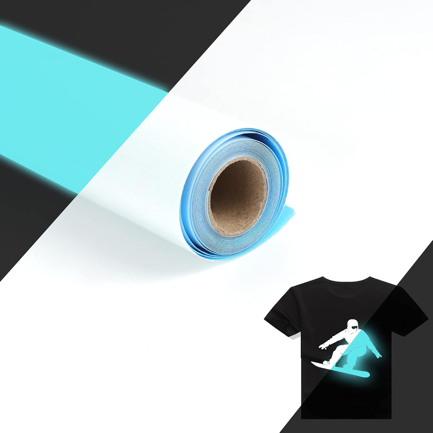 RENLITONG Heat Transfer Vinyl,12 Inch by 10ft White Iron on Vinyl