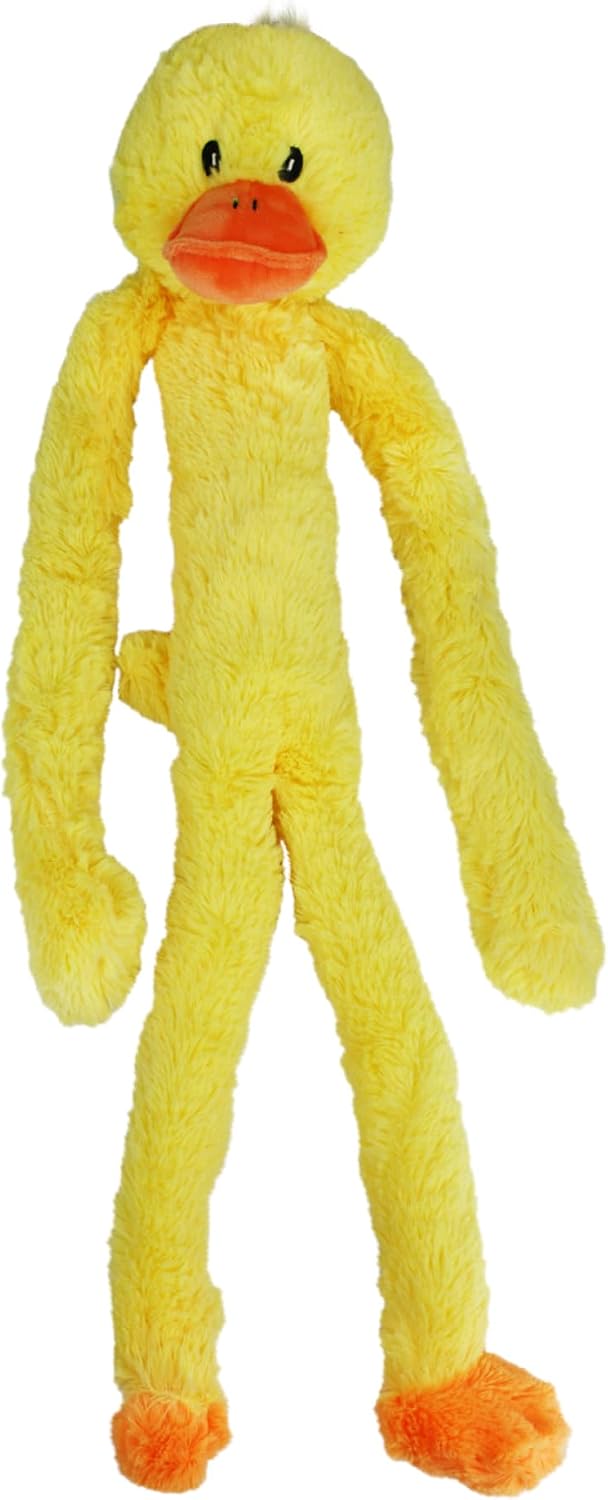 Multipet Swingin' Safari Monkey Dog Plush Toy - Squeaky Dog Toy for All Dogs - Extra Soft Plush Dog Toy - Stuffed Animal Dog Toy for Cuddling & Playing - Cute Dog Pet Toy (27”, Brown, 5 Squeakers)