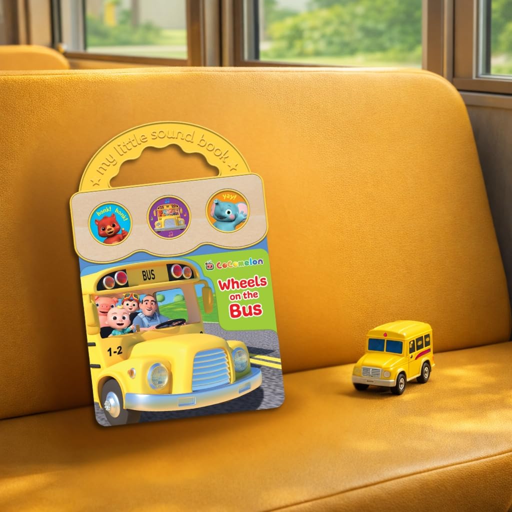 CoComelon Wheels on the Bus: 3-Button Sound Board Book for Babies and Toddlers, Ages 1-4