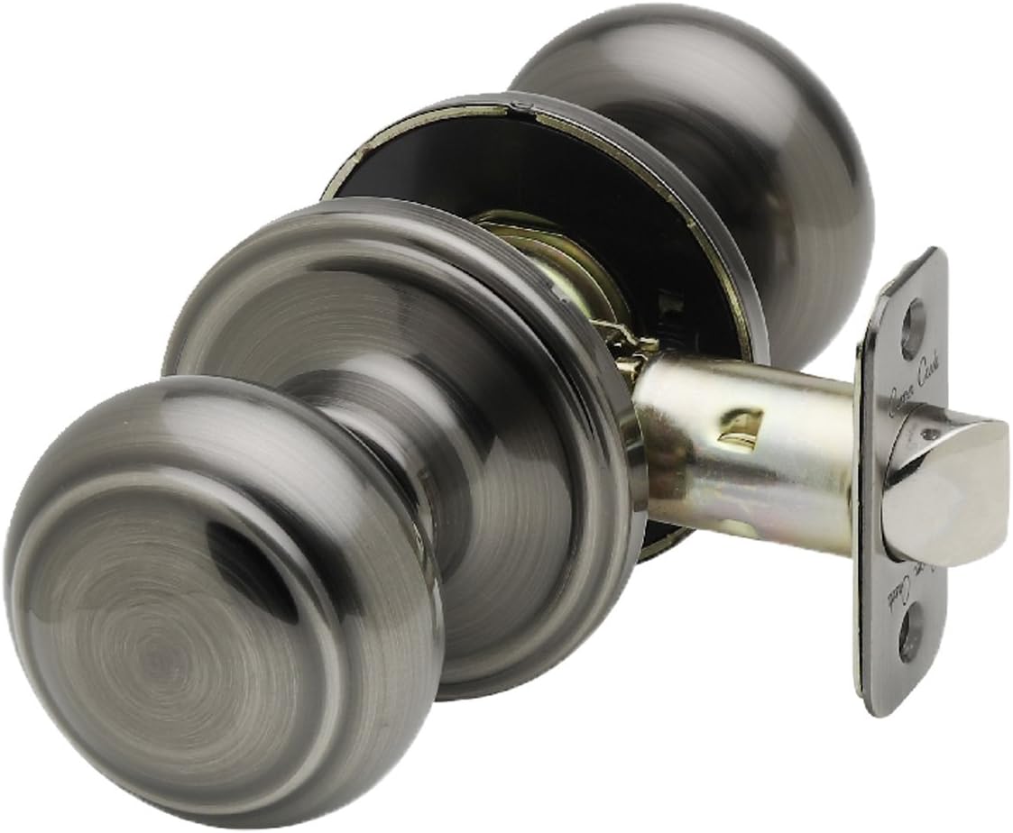 Copper Creek Colonial Privacy Interior Door Knob – ANSI Grade-3 Certified, Modern Heavy Duty Handle, Easy Install and Reversible for Bedroom, Bathroom and Closets – Satin Stainless (1 Pack)