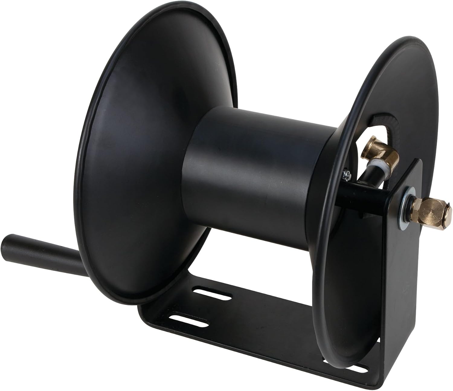 Performance Tool M635 50 ft. 18-Gauge Steel Air Hose Reel | Durable powder coated finish. Holds up to 50-ft of 3/8-in compressor hose (not included). 3/8-in female NPT swivel. Reel only