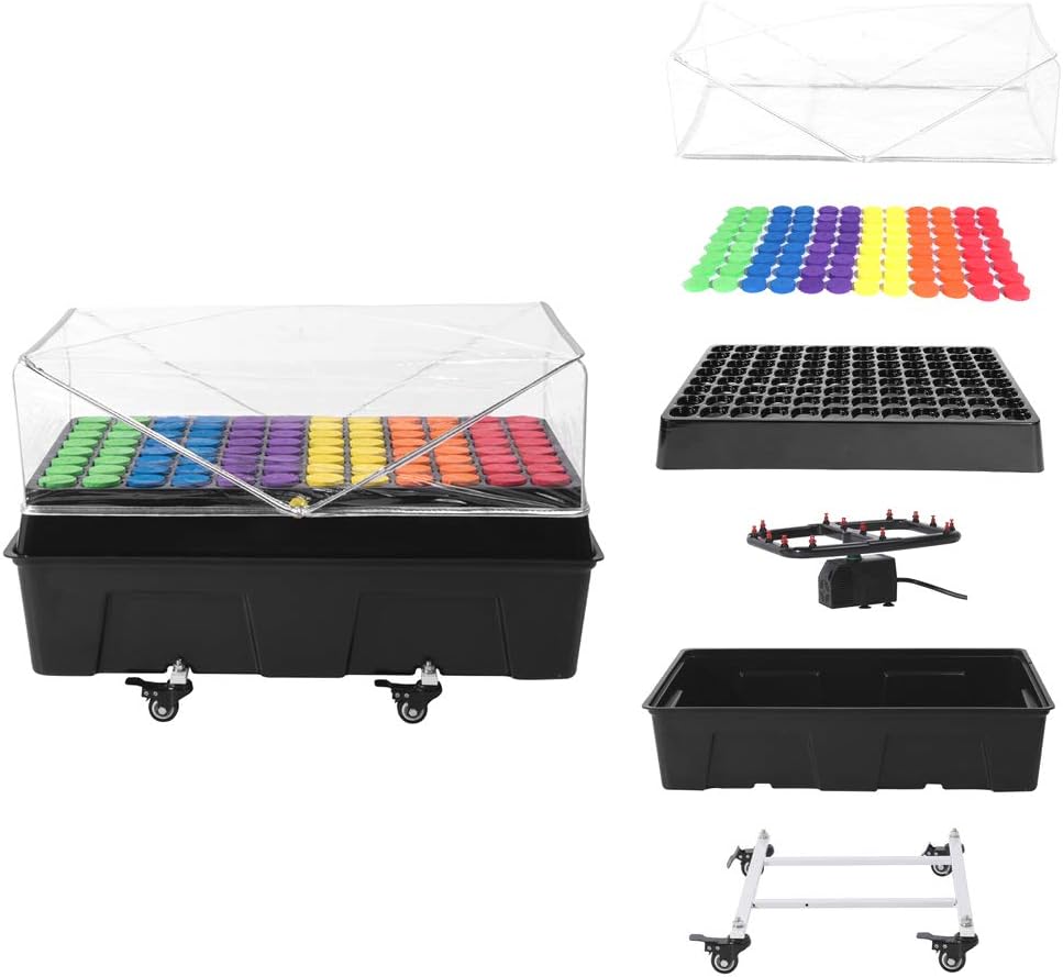 HORTIPOTS Aeroponic Clone Machine 48 Site for Plant Cuttings Propagation Using 2 in Neoprene Inserts