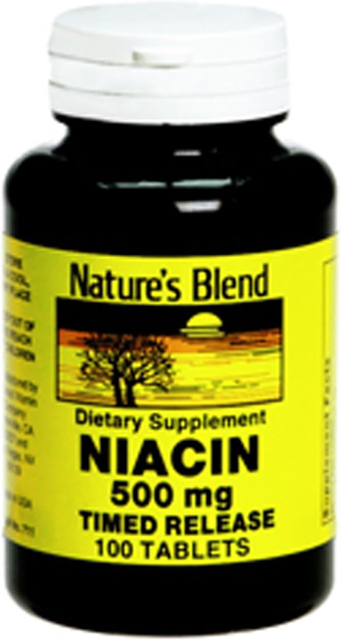Nature's Blend Niacin Timed Release 250 mg 250 mg 100 Tabs