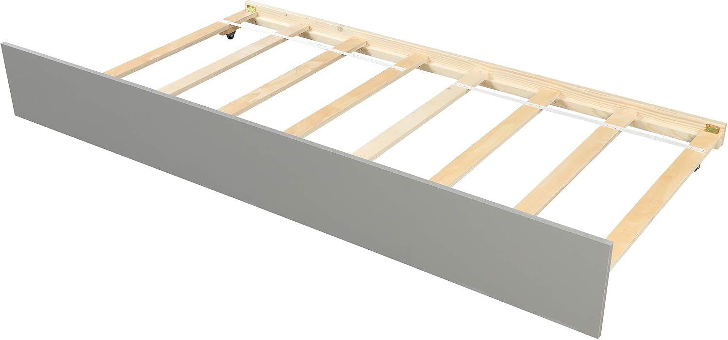 Bellemave Full Over Full Bunk Beds with Stairs Stairway Bunk Bed Frame with Storage Shelves for Teens Adult, Detachable Wood Full Bunk Bed, Gray
