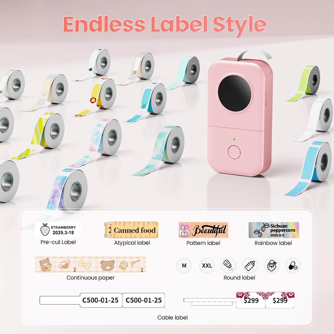 Phomemo Label Maker, D30 Bluetooth Mini Label Maker Machine with Tape