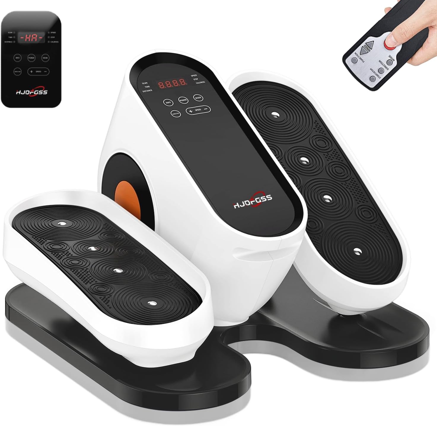 Under Desk Elliptical, Quiet Motorized Leg Exerciser with Remote Control | Quiet pedal exerciser for seniors, home and office use