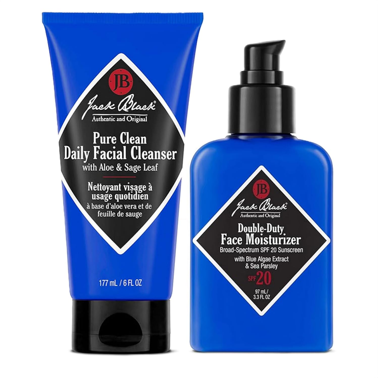 Jack Black Double Duty Face Moisturizer with SPF 20, Facial Moisturizer Face Cream for Men, Mens Facial Lotion with SPF, Gifts for Men