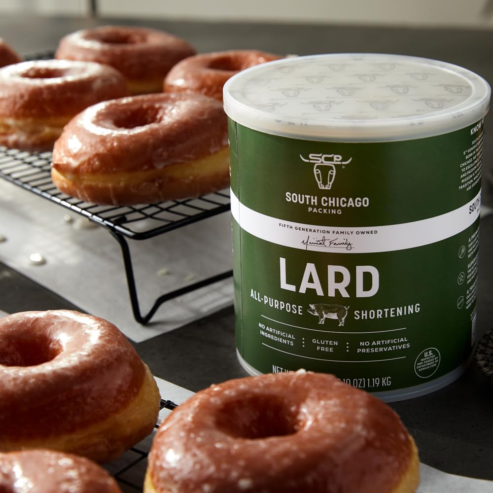 South Chicago Packing Traditonal LARD Shortening, 42 Ounces, Specialty Baking Shortening and Cooking Fat