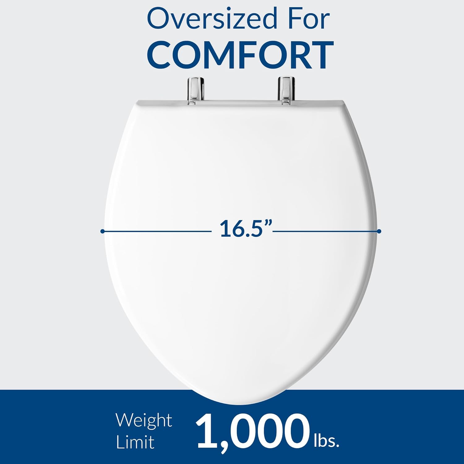 BEMIS 1000CPT Paramont Heavy Duty OVERSIZED Closed Front Toilet Seat with 1, 000 lb Weight limit will Never Loosen & Reduce Call-backs