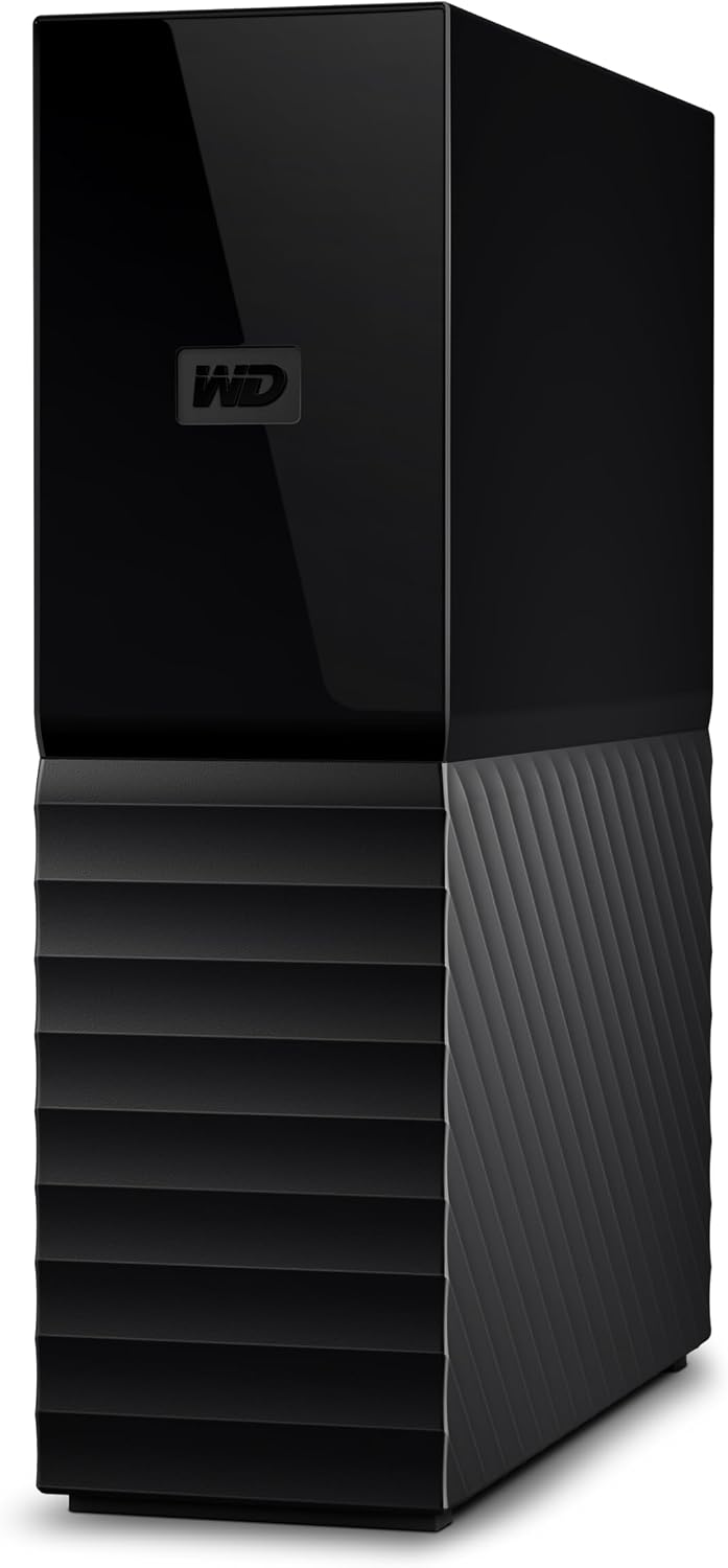 Western Digital 6TB My Book Desktop External Hard Drive, USB 3.0, External HDD with Password Protection and Auto Backup Software - WDBBGB0060HBK-NESN
