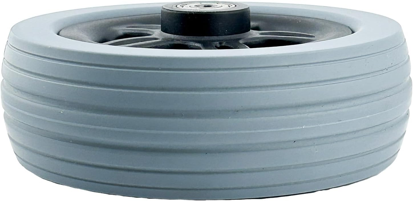 AlveyTech 6"x2" (150x50) Front Anti-Tip/Rear Caster Wheel for Jazzy 614 & 614 HD Power Chairs - Replacement Power Chair Wheels with Solid Flat-Free