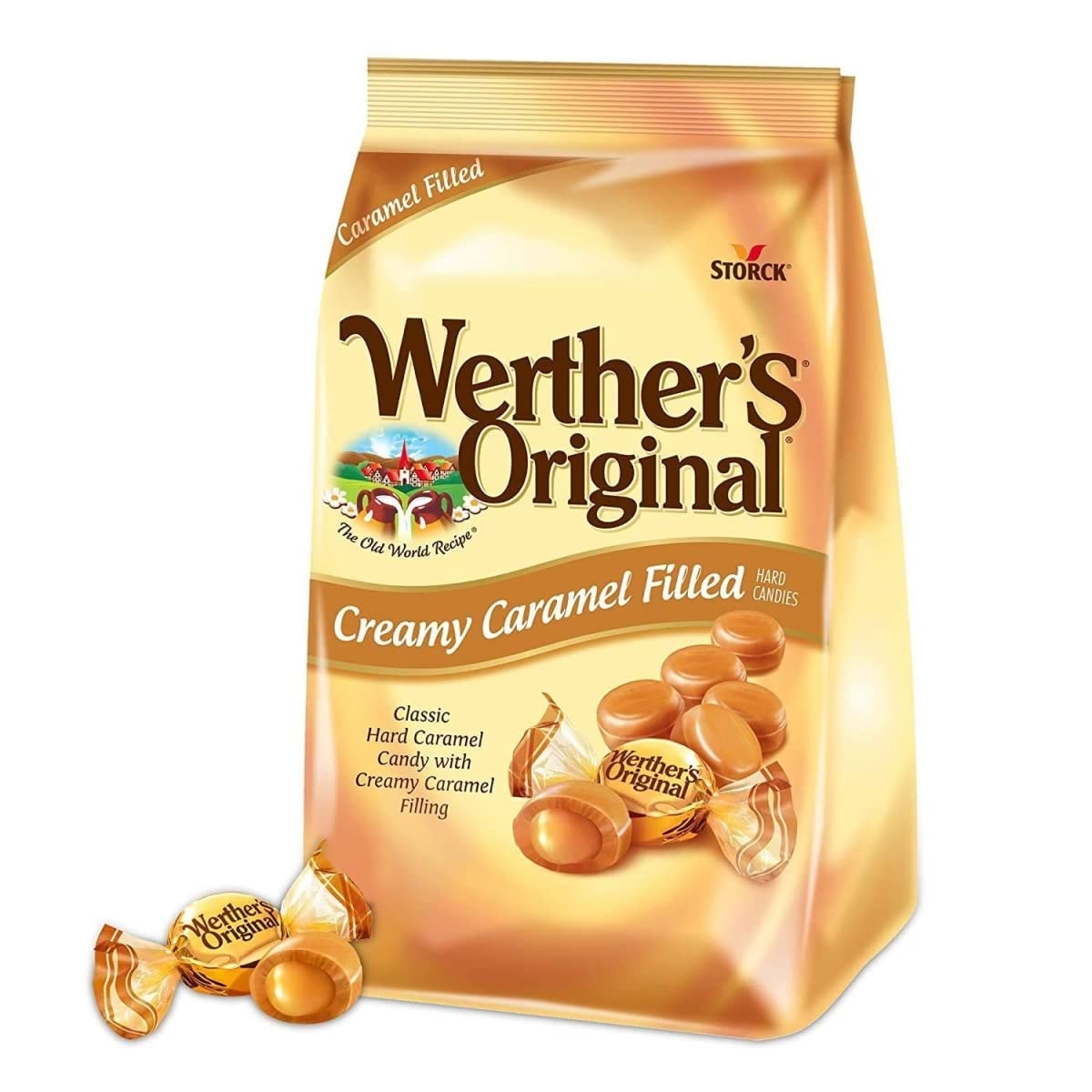 Werther's Original Caramel Coffee Hard Candy - Individually Wrapped Hard Candies for Halloween, Parties, or Snacks - 2.65 oz Bags (Pack of 3)