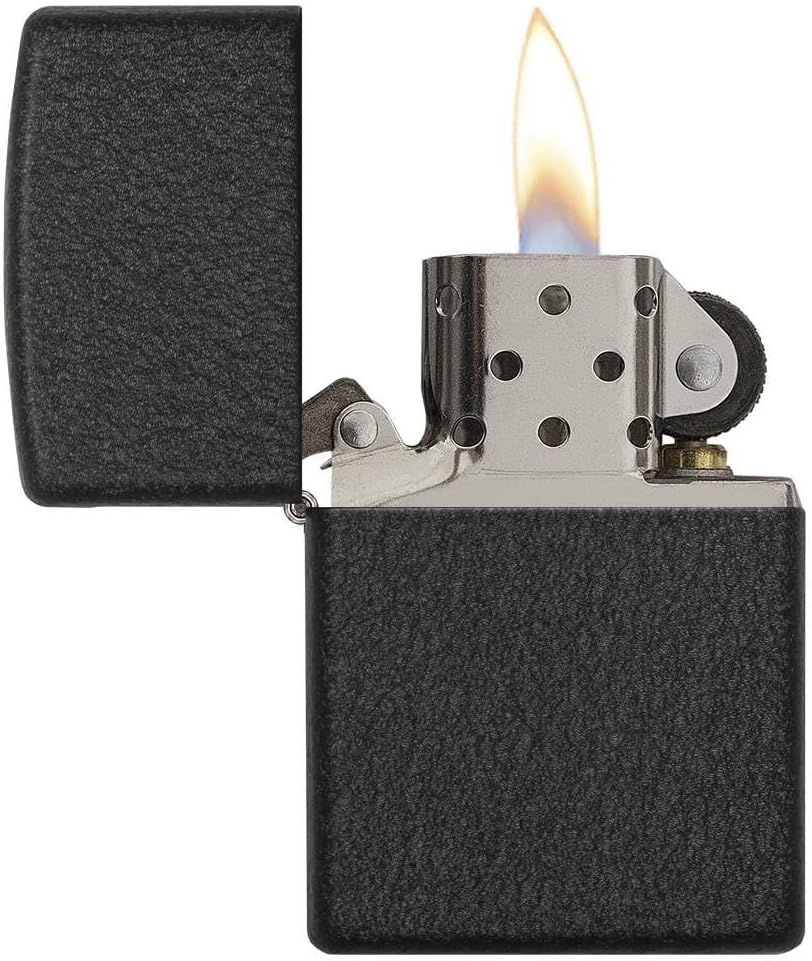 Zippo Lighter – Personalized Custom Message Engraved Windproof Classic Pocket Lighter Black Matte