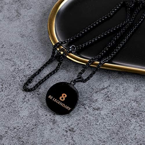 Black Mamba Memorial Pendant - Basketball Star Snake Necklace for Men & Women, Mamba Forever Tribute Jewelry