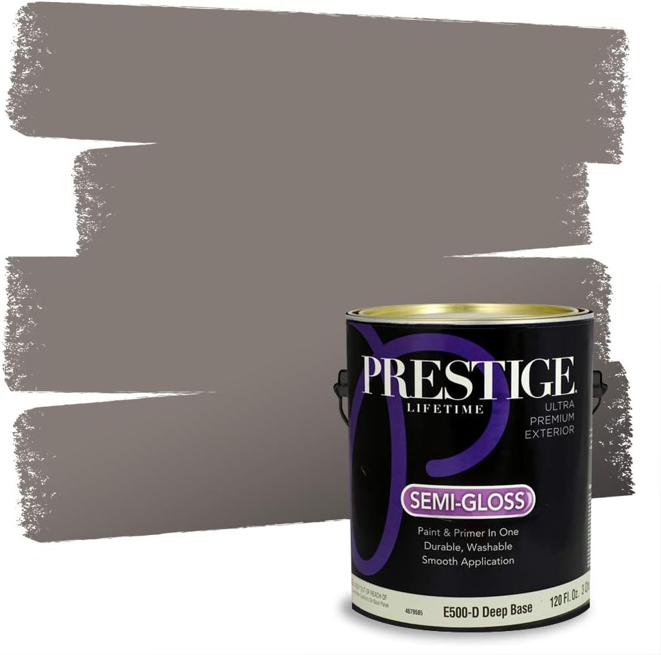 PRESTIGE Paints Exterior Paint and Primer In One, 1-Gallon, Satin, Comparable Match of Sherwin Williams* Socialite*